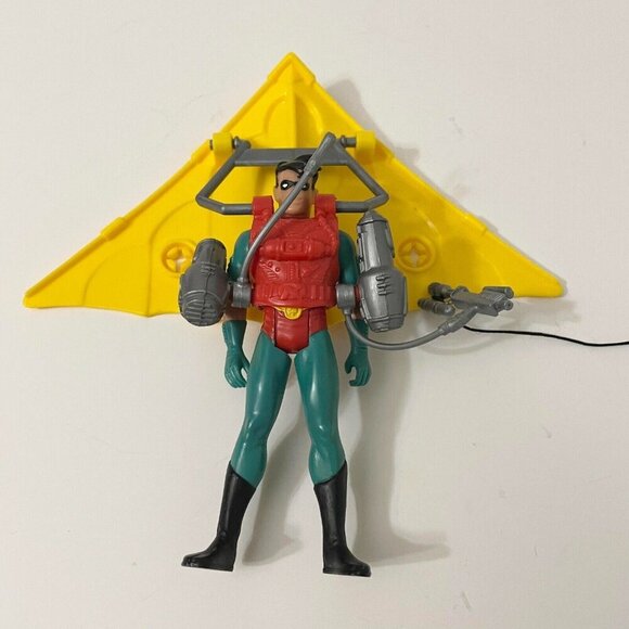 Vintage 1993 Kenner Batman The Animated Series Robin with Turbo Glider - Picture 15 of 15